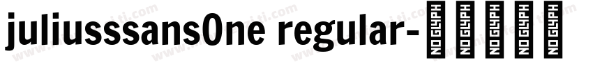 juliusssansOne regular字体转换
